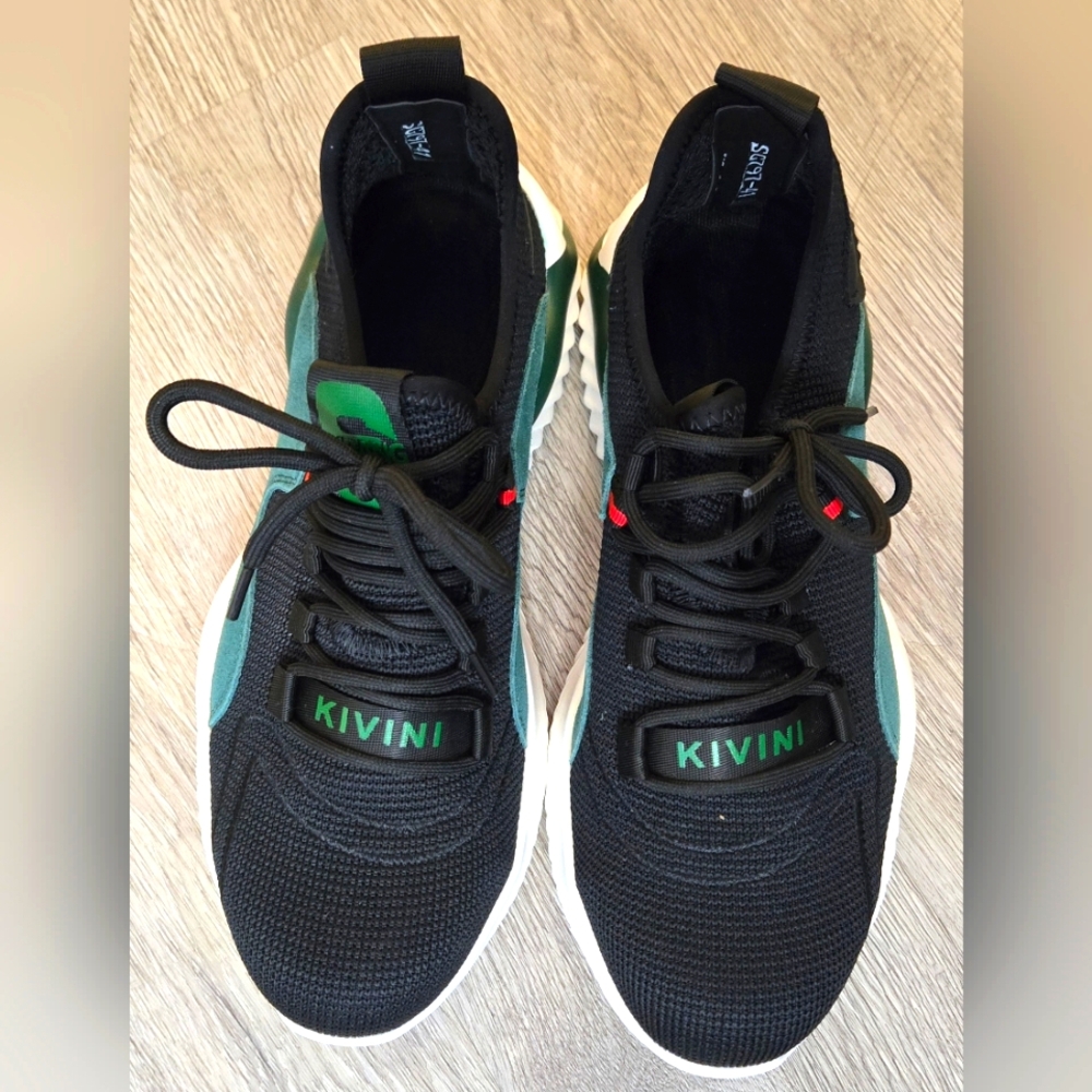 Black and Green Kivini Sneakers - Size 41 (U.S. Size 8.5 Mens / 10 Womens)